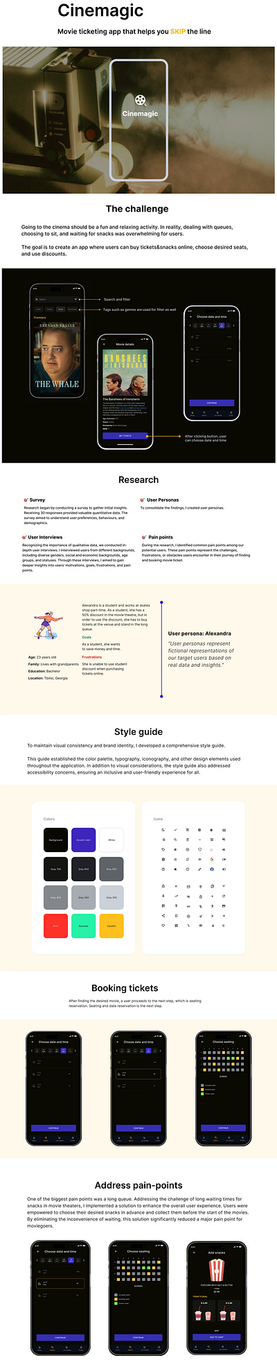 Cinemagic— a movie ticketing app app booking case dailyuichallenge design figma google study ui ux