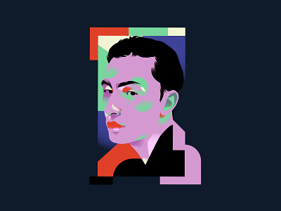 Abstract portraits abstract abstract pattern cheeky color composition cubism design gradient map graidient illustration laconic light lines man illustration man portrait minimal pattern portrait portrait illustration poster