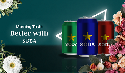 Soda advert design branding graphic design ui