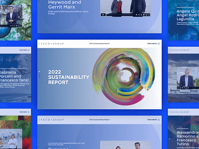 Iveco - Sustainability Report 2022 annual report company lets play sustainability report ui ui design visual design web design website
