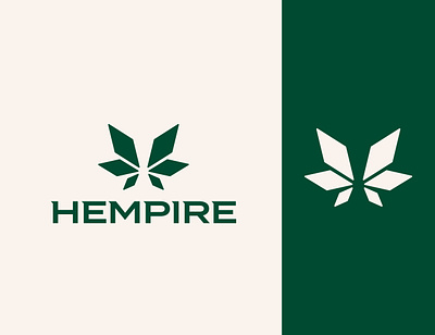 Hempire - Cannabis Logo Design #1 abstract brand identity cannabis cannabis logo cbd cbd logo hemp hemp logo logo logo design modern weed weed logo