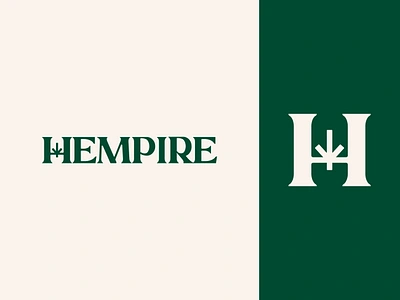 Hempire - Cannabis Logo Design #2 abstract brand identity cannabis cannabis logo cbd cbd logo hemp hemp logo logo logo design modern weed weed logo