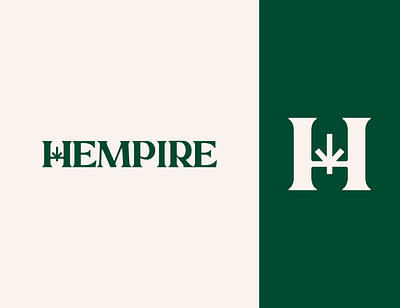 Hempire - Cannabis Logo Design #2 abstract brand identity cannabis cannabis logo cbd cbd logo hemp hemp logo logo logo design modern weed weed logo