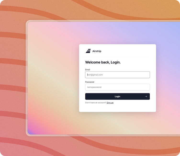 Sign in Page - SAAS Login screen by Airstrip AI on Dribbble