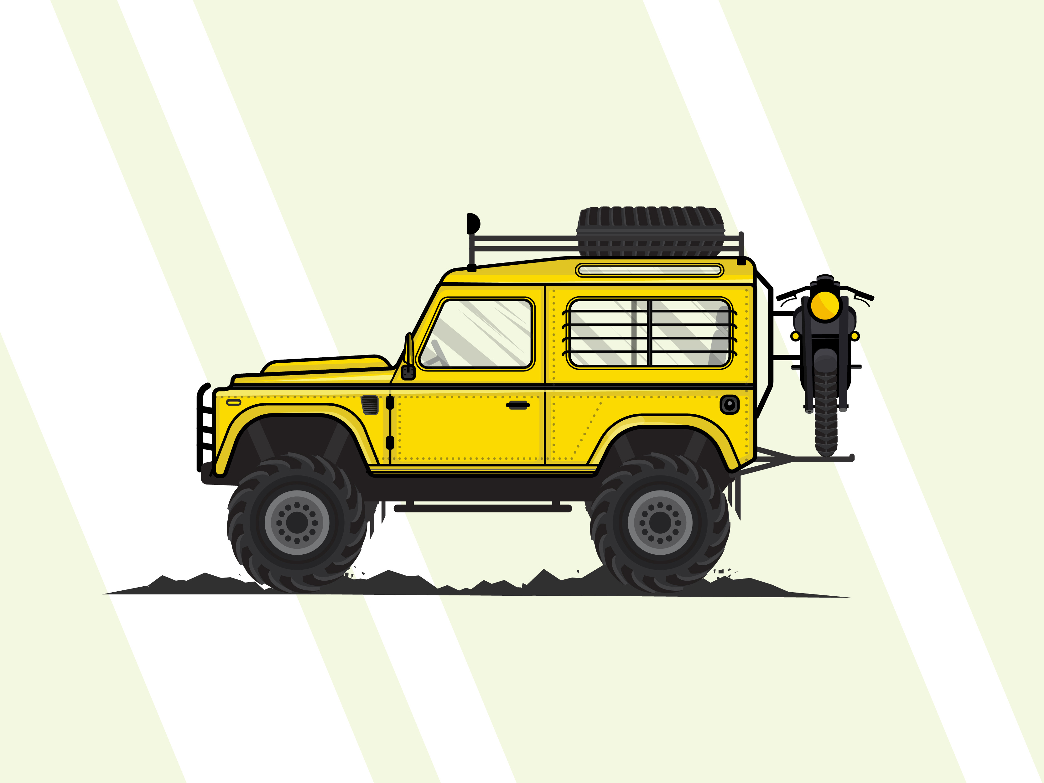 Winter is Coming bike branding camp desert design dirt graphic design icon identity illustration jeep journey logo symbol truck ui vector winter