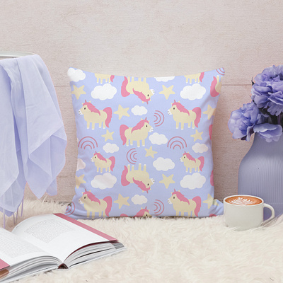 Unicorn Repeat Pattern adobe illustrator adobe photoshop design kids pillow repeat pattern unicorn