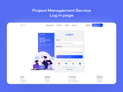 Project Management Service | Log in page design figma log in log in page login web design 웹디자인
