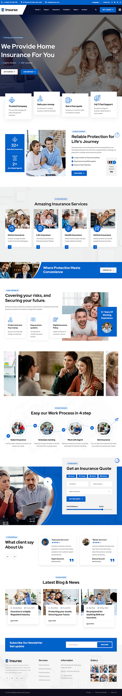 Insurax - Insurance Company HTML Template loan