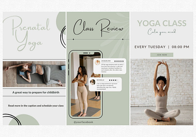 Yoga Instagram Templates brandidentity branding canva canvadesign canvainstagram canvatemplate canvatemplates design identidade visual instagram instagram stories marketing stories instagram visual identity yoga yoga studio