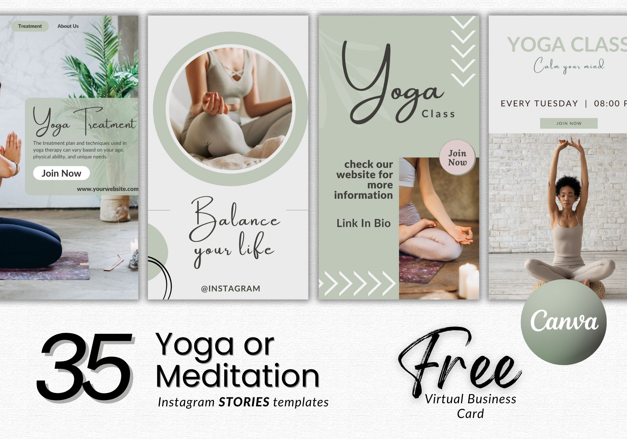 Yoga Instagram Templates by Talipic Designs on Dribbble