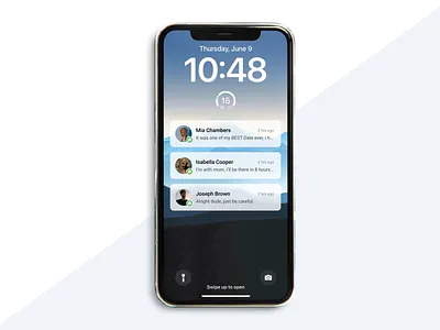 #DailyUI day 049 challenge dailyui lock screen mock up notification pop up ui