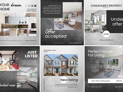 Real Estate Instagram Posts brand identity brandidentity branding canva canva templates canvadesign canvainstagram canvatemplate canvatemplates design identidade visual imobiliaria instagram canva templates instagram posts instagram templates marketing modelos canva real estate visual identity