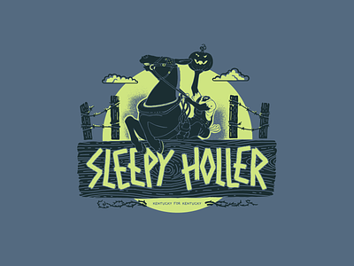 Sleepy Holler country halloween illustration kentucky mule rural sleepy hollow spooky
