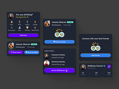 Dark mode interactive component apps autolayout component dark mode darkmode ui figma freelancer interactive mobile app mobile interface mobile uiux motion graphics open project product designer ui ui mobile ux design