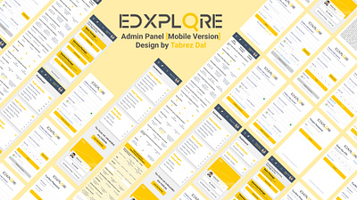 EdXplore Admin Panel [Mobile Version] admin panel branding education education wesbite educational portal institute institute website design ui ux
