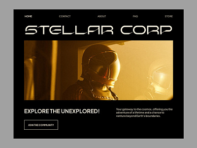 Stellar Corp Website Design design landing page space ui web design website