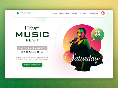 Music Fest Webpage dailyui design graphic design landingpage musicevent musicfest ui uiux websitebanner