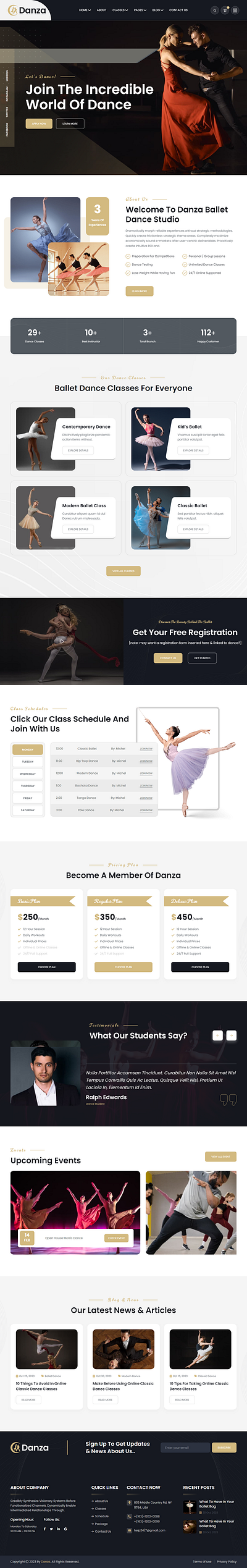 Danza - Dancing School and Ballet Studio HTML Template yoga