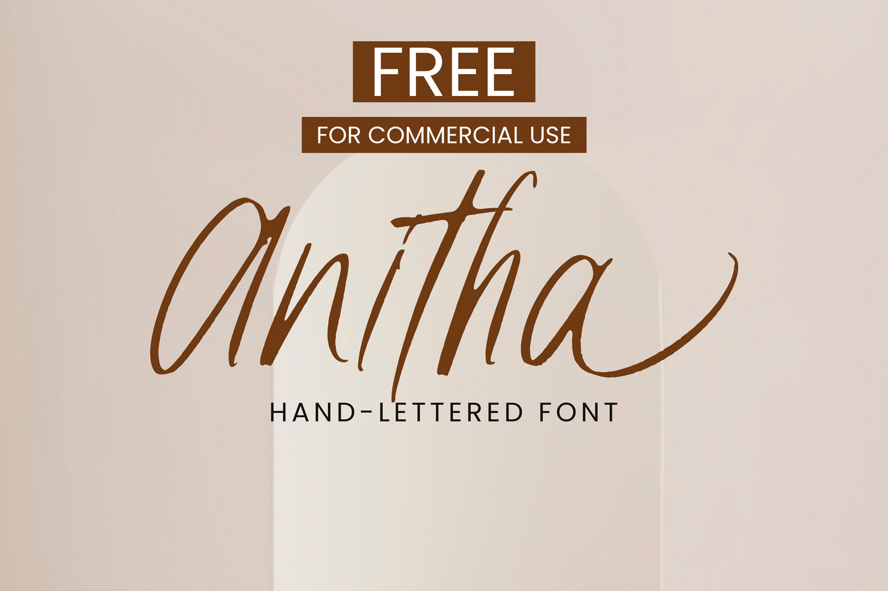 Anitha | FREE for Commercial advertising font branding editorial features free font free for commercial font free for commercial use logo font logotype