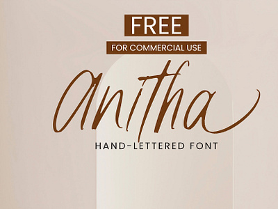 Anitha | FREE for Commercial advertising font branding editorial features free font free for commercial font free for commercial use logo font logotype