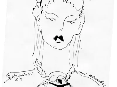 16 INK + Digital Schiaparelli FASHION ILLUSTRATION 2d branding clothes design fashion fashion illustration girly illustration