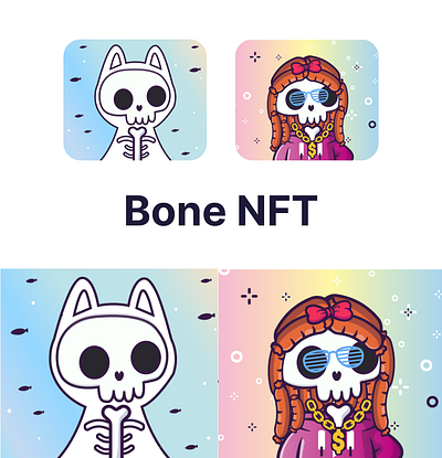 NFT - Bone graphic design illustration