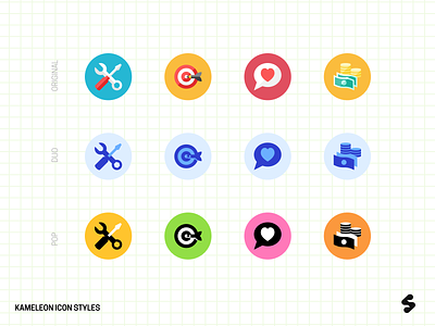 Kameleon Icons New Styles branding design flat icons illustration illustrator kameleon logo minimal streamlinehq ui vector web