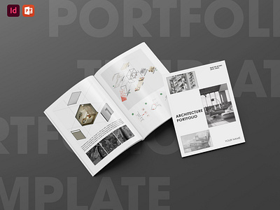 Architecture Portfolio Template - Grayscale Edition V1 - Booklet 3d a3 layout a4 layout architecture architecture template booklet digital book graphic design illustrationn indesign interior design photobook photography portfolio minimal portfolio template powerpoint presentation architecture printable template