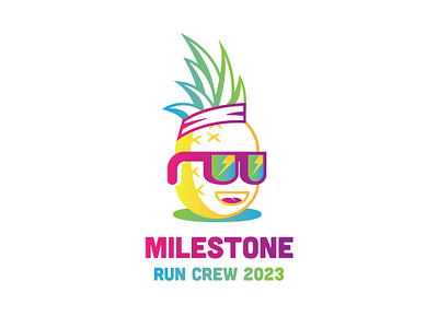 Milestone Run Crew 2023 branding design illustration logo vector