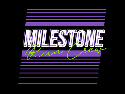 Milestone Run Crew 2022 branding design graphic design logo retro vector