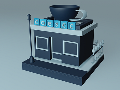 Coffe shop - 3D Illustration 3d 3dillustration 3dmodeling 3dpoly animation mobileapp modeling ui uiux