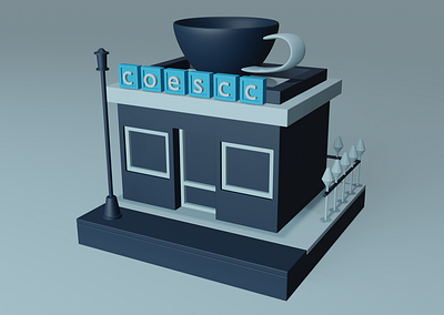 Coffe shop - 3D Illustration 3d 3dillustration 3dmodeling 3dpoly animation mobileapp modeling ui uiux