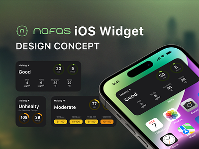 nafas | iOS Widget Design Concept air environment ios nature water widget