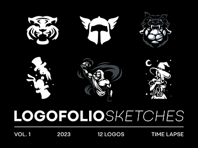 Logofolio - Sketch time lapse brand bunny character dribbble icon illustration lettering logo logofolio procreate prometheus sheep sketch sketches snake thor tiger time lapse vector witch