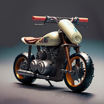 Miniature Classic Bike Model 3d 3dmodel animation bike design graphic design illustration motion graphics vector