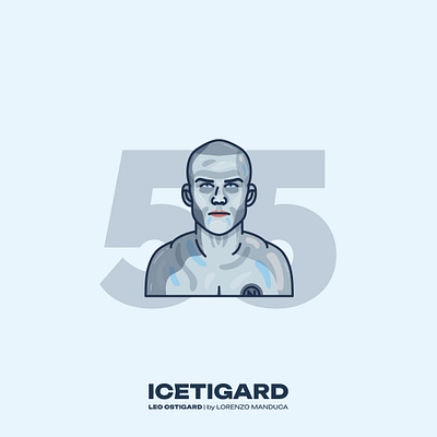 Leo Icetigard art expressions face flat portrait illustration soccer superhero