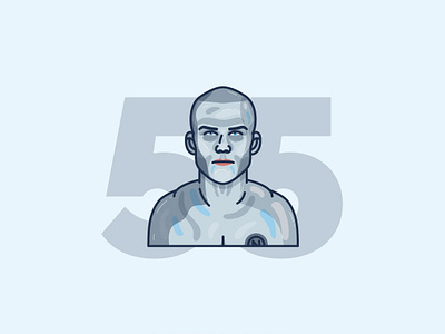Leo Icetigard art expressions face flat portrait illustration soccer superhero