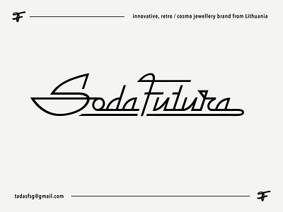 Soda Futura authentic branding calligraphy custom design fashion identity lettering logo minimal monoline premium retro script sodafutura style type unique