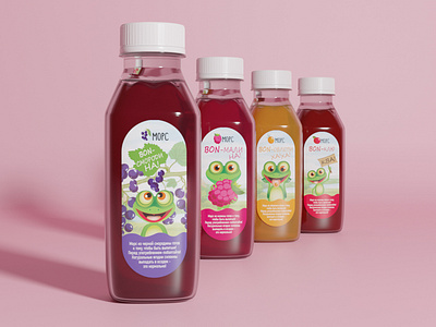 Label design. 3D visualization. 3d visualization. berry drinks bottle cartoon design graphic design illustration label design mockup