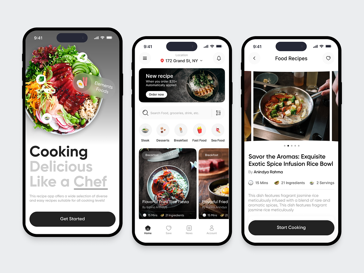 Food Recipes Mobile App by Fanka for Korsa on Dribbble