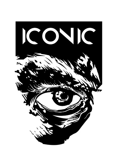 Concept art for "ICONIC" branding design graphic design illustration logo typography vector