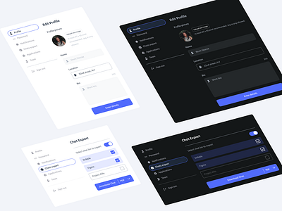 Profile Management UI Kit Series ai artificial intelligence branding chat data design export figma illustration kit management notification profile responsive theme ui user userexperience ux webdesign