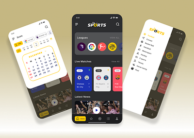 Live Sports Score App animation graphic design logo typography ui