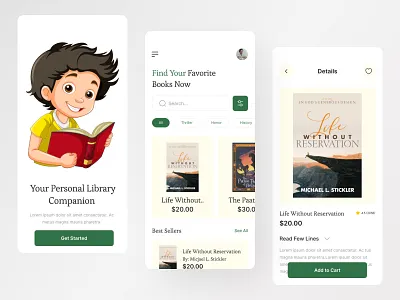 Book Store App app app design app ui appui book shop app book store app ui book store mobile app design design e commerce app ui uiux