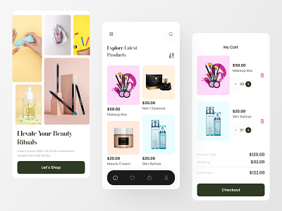Beauty Product Store App app app design app ui appui beaty product app beauty product store app design mobile app ui ui uiux