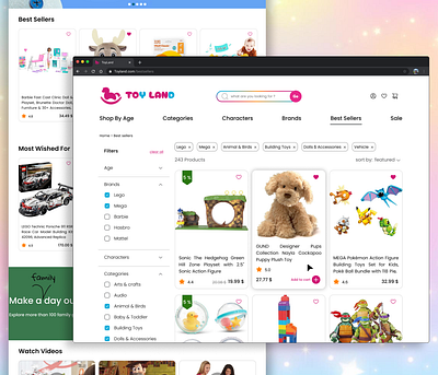 Online Toy Store creative design design ecommerce kids store online shop toy shop toy store toy website design ui uiux design web design