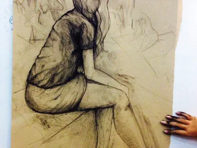 I took the test with them. Drawing class. illustration