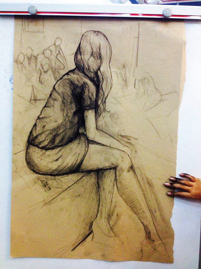 I took the test with them. Drawing class. illustration