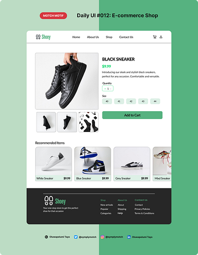 Daily UI 012: E-commerce Shop app dailyui dailyuichallenge design designer graphic design logo product design ui ui design uiuxdesign ux web design
