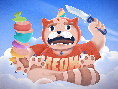 Meooooooow! character design design illustration product ui vector webdesign